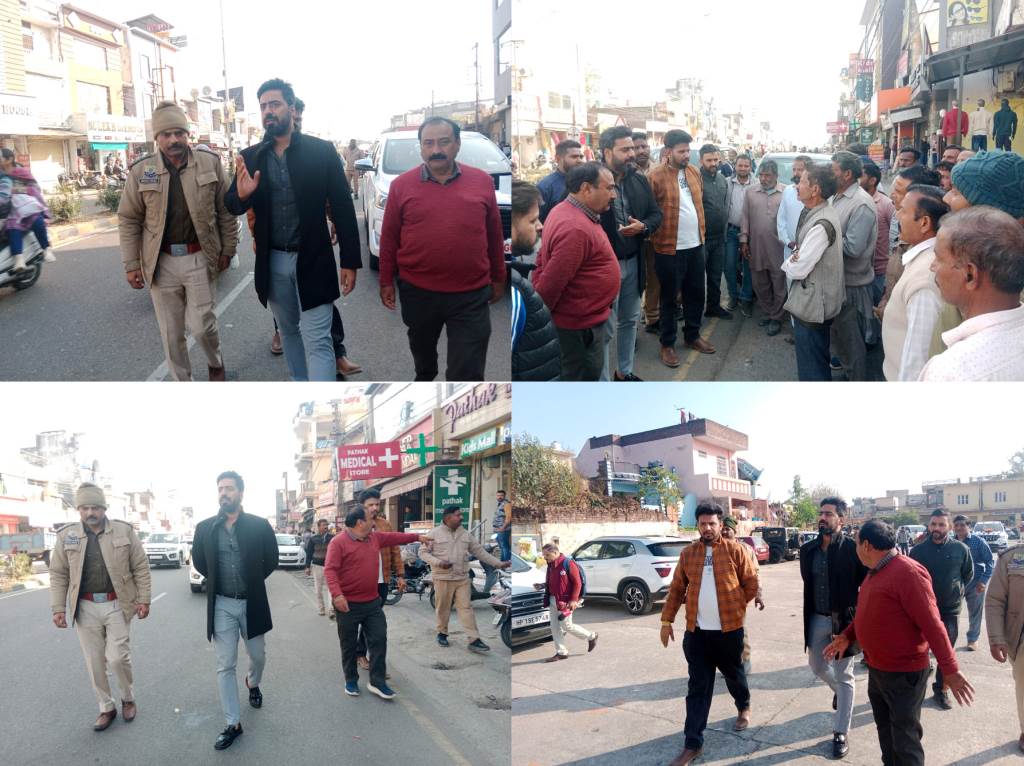लगातार जारी है प्रशासन की बाजारों में व्यवस्था सुधार की कवायद डीसी ने मैहतपुर बाजार का किया दौरा